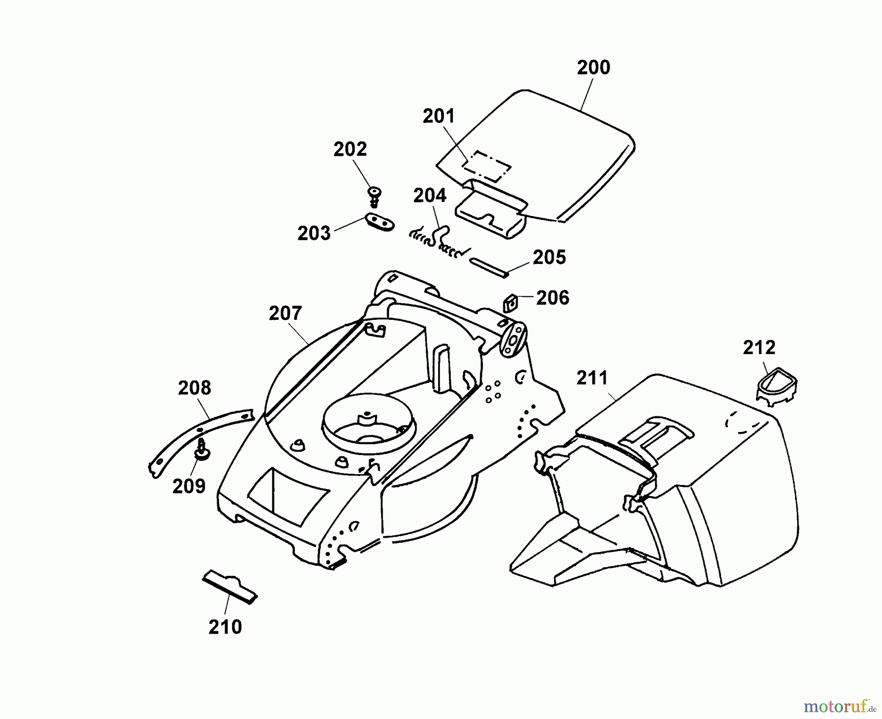  Wolf-Garten Electric mower Premio 32 E 4922003 Series G, H  (2003) Deck housing