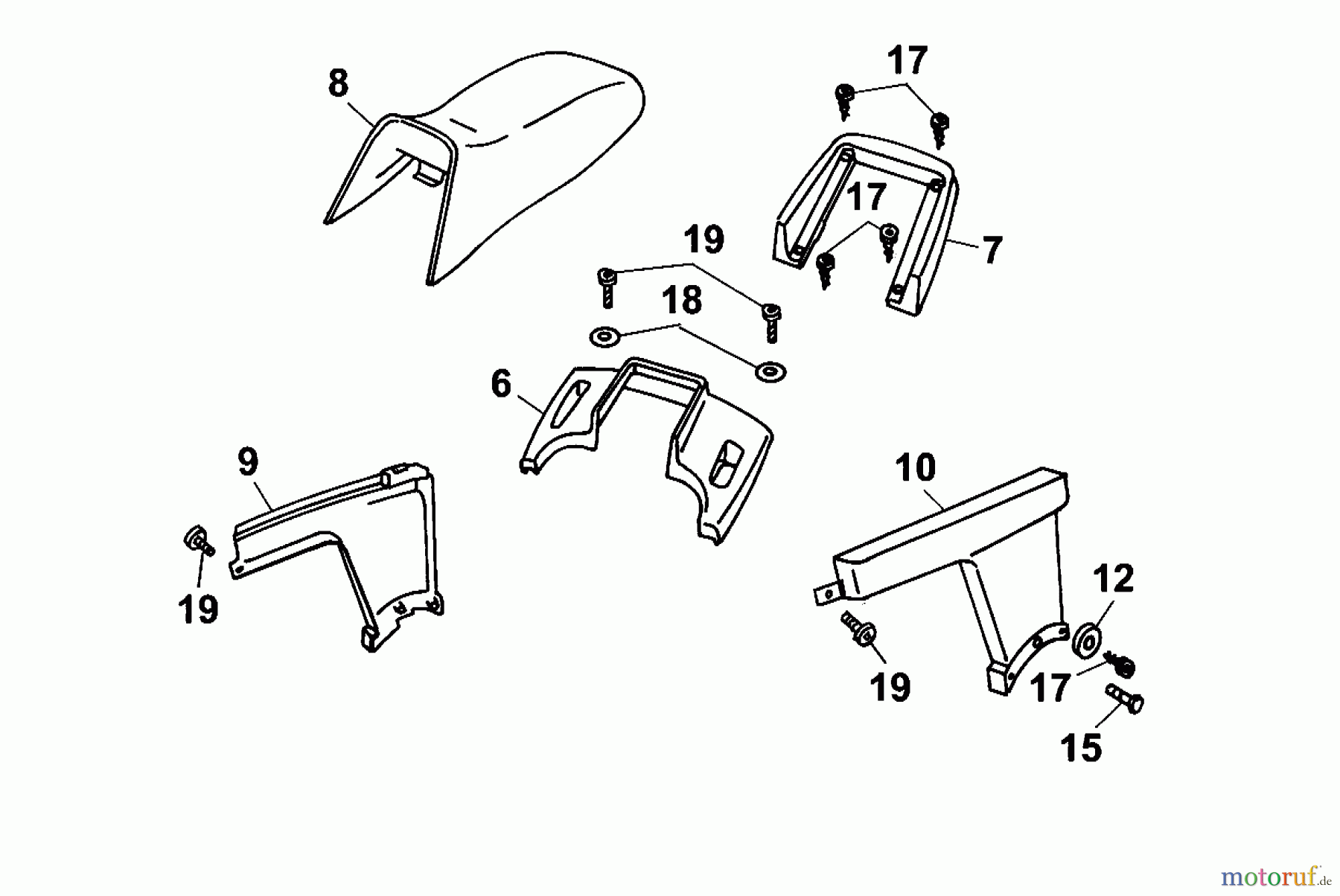  Wolf-Garten Scooter SV 4 M 6161000 Series A  (2001) Seat, Cover panels