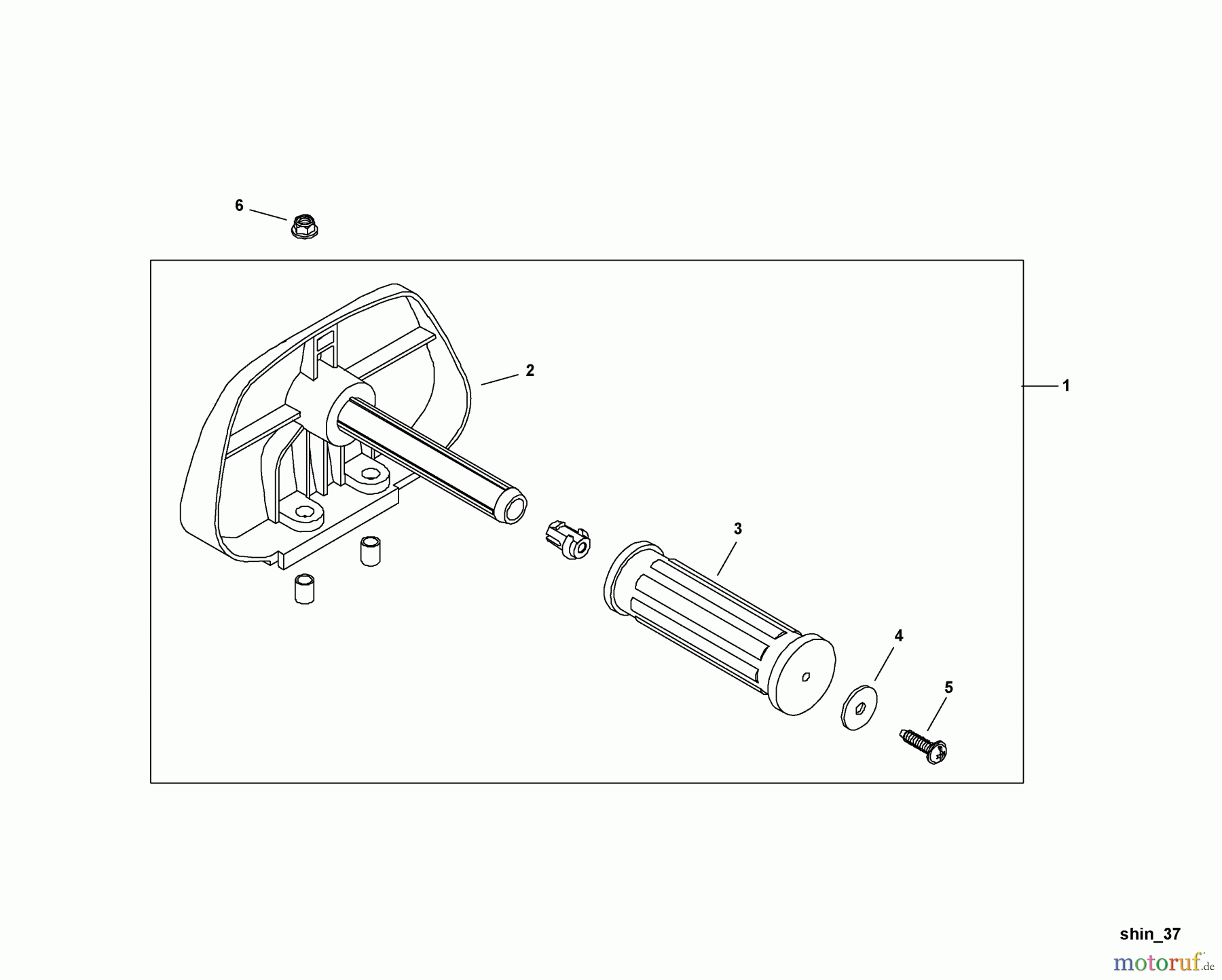  Shindaiwa Heckenscheren HT254 - Shindaiwa Hedge Trimmer, Single-Sided, S/N: T11211001001 - T112119999 Front Handle