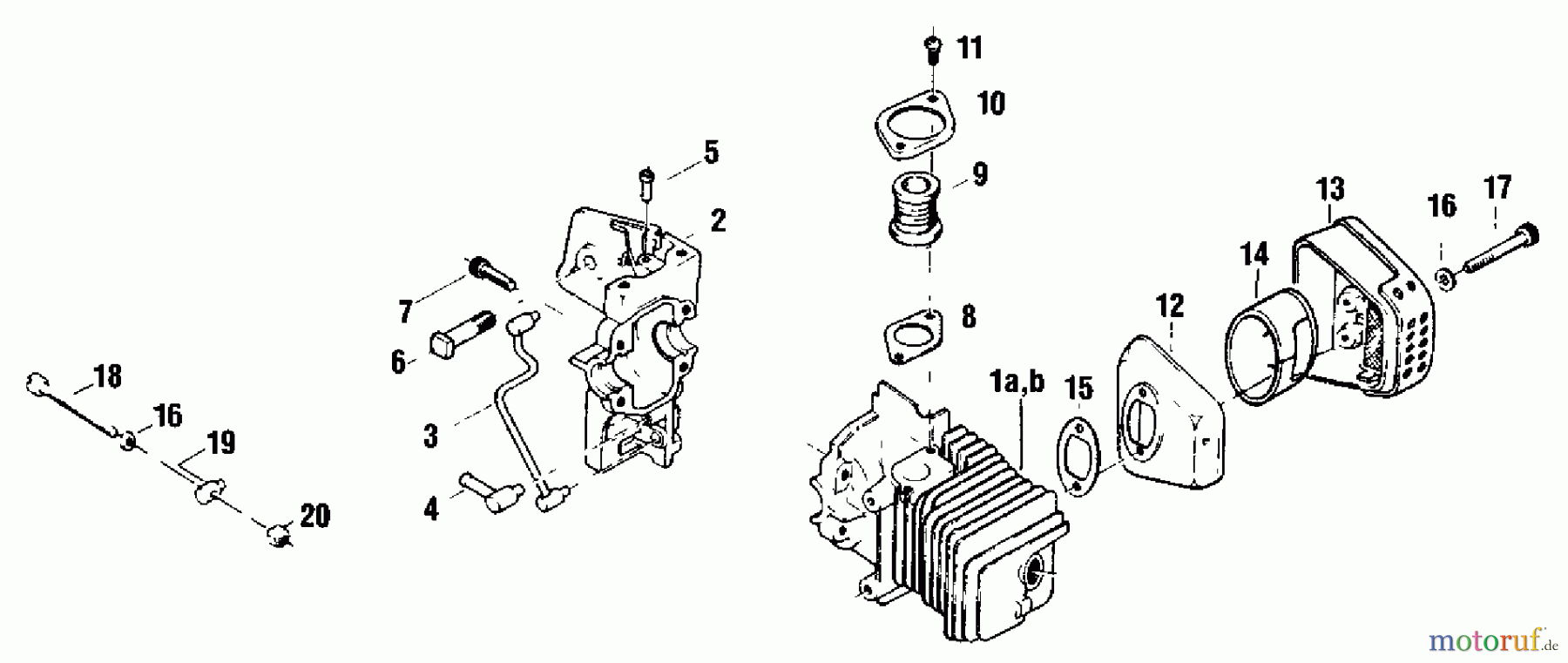  Shindaiwa Sägen, Motorsägen 450 - Shindaiwa Chainsaw Crankcase, Cylinder, Muffler