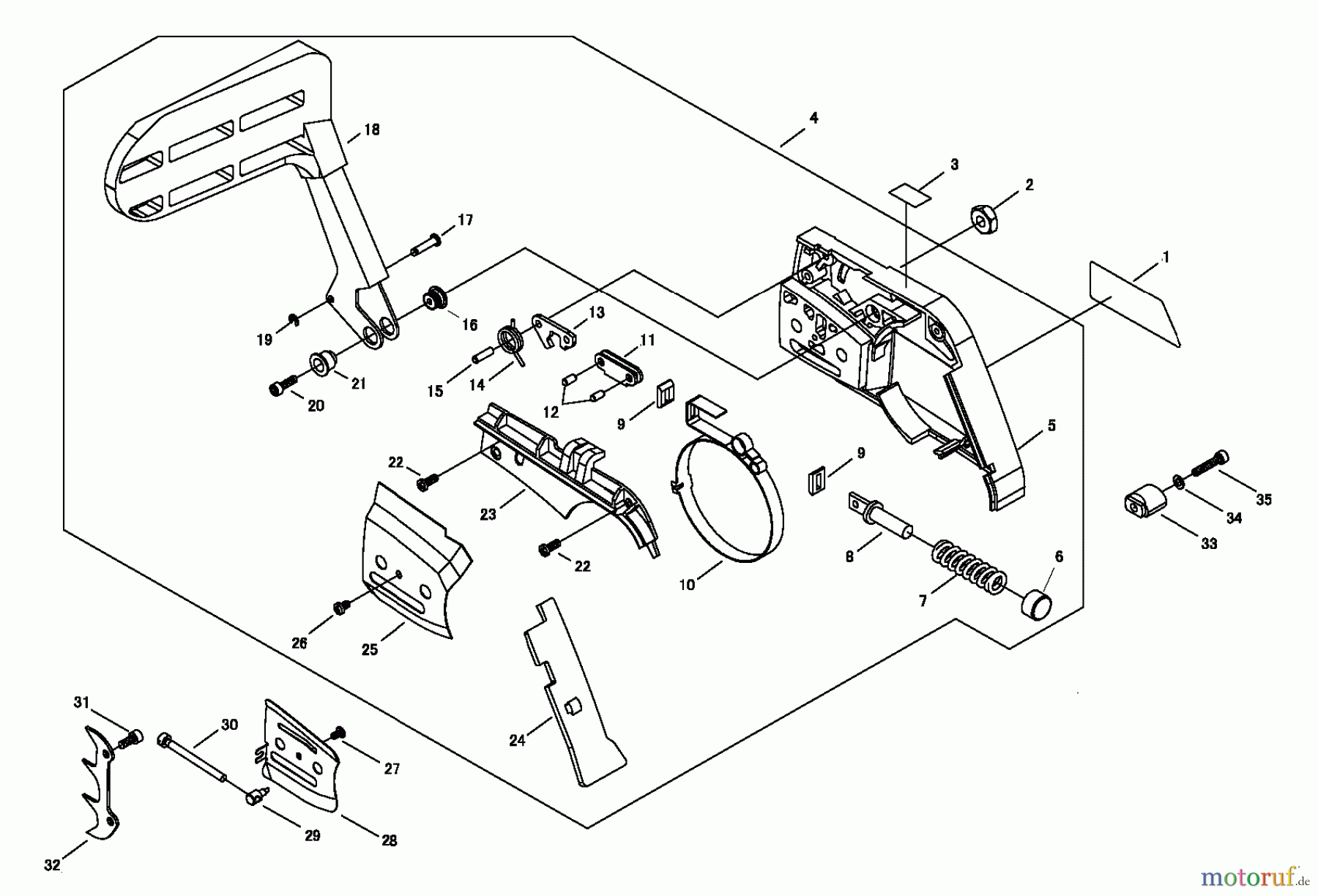  Shindaiwa Sägen, Motorsägen 488 - Shindaiwa Chainsaw, Brake