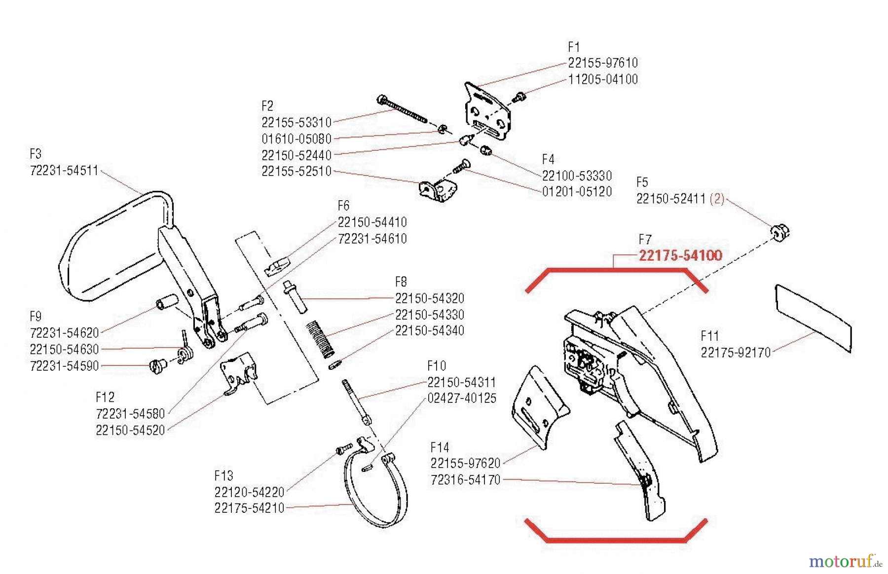  Shindaiwa Sägen, Motorsägen 577 - Shindaiwa Chainsaw Clutch Cover