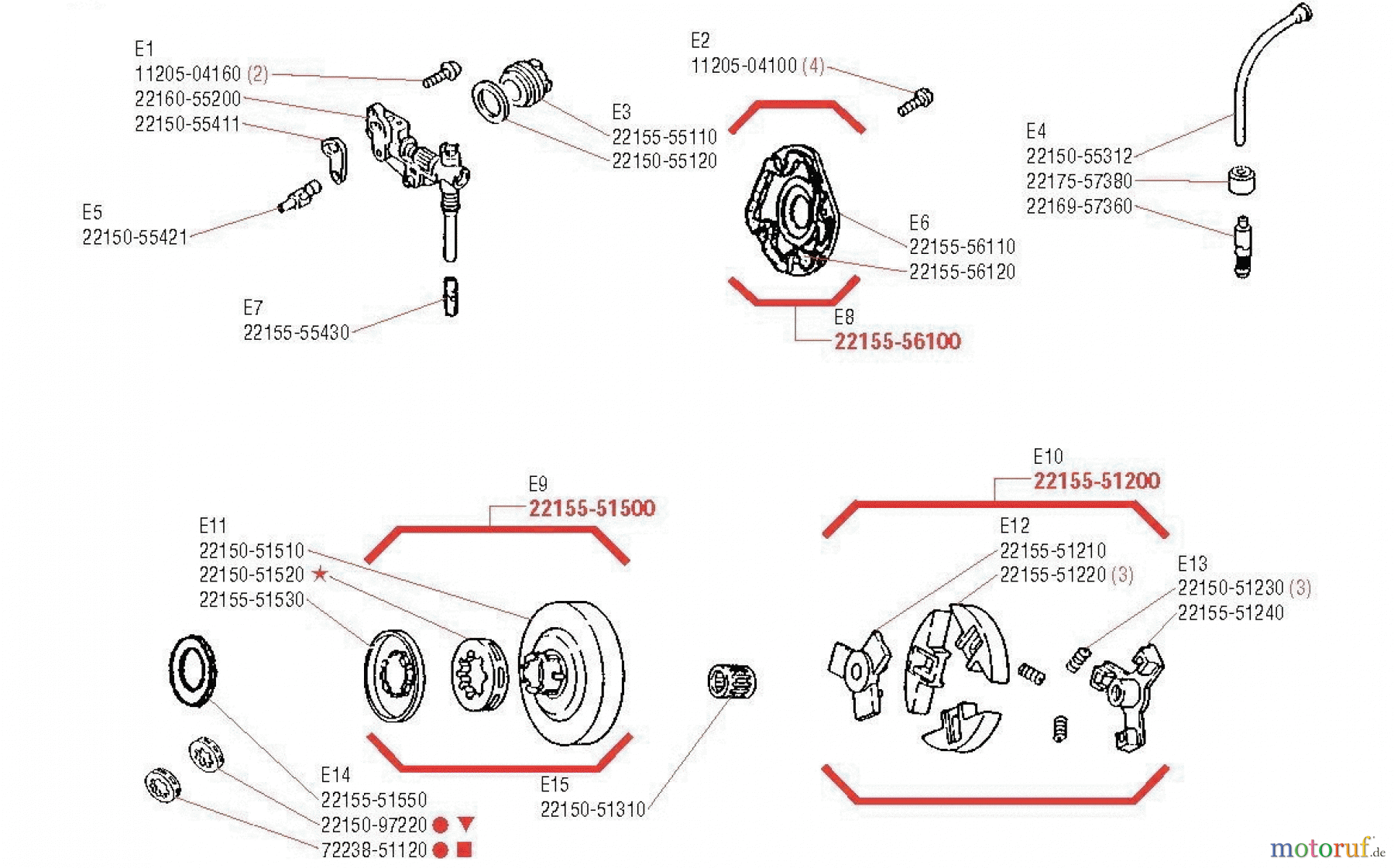  Shindaiwa Sägen, Motorsägen 577 - Shindaiwa Chainsaw Clutch Shoe