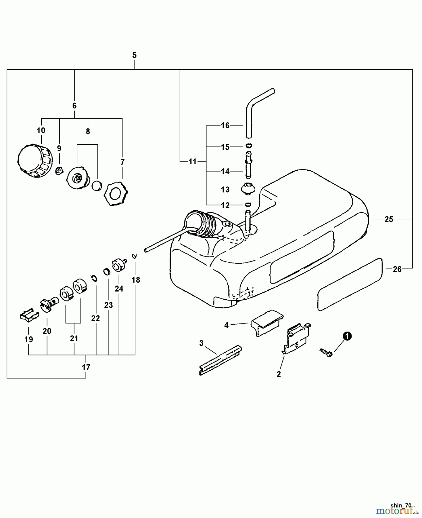  Shindaiwa Bläser / Sauger / Häcksler / Mulchgeräte EB45 - Shindaiwa Back Pack Blower Fuel System