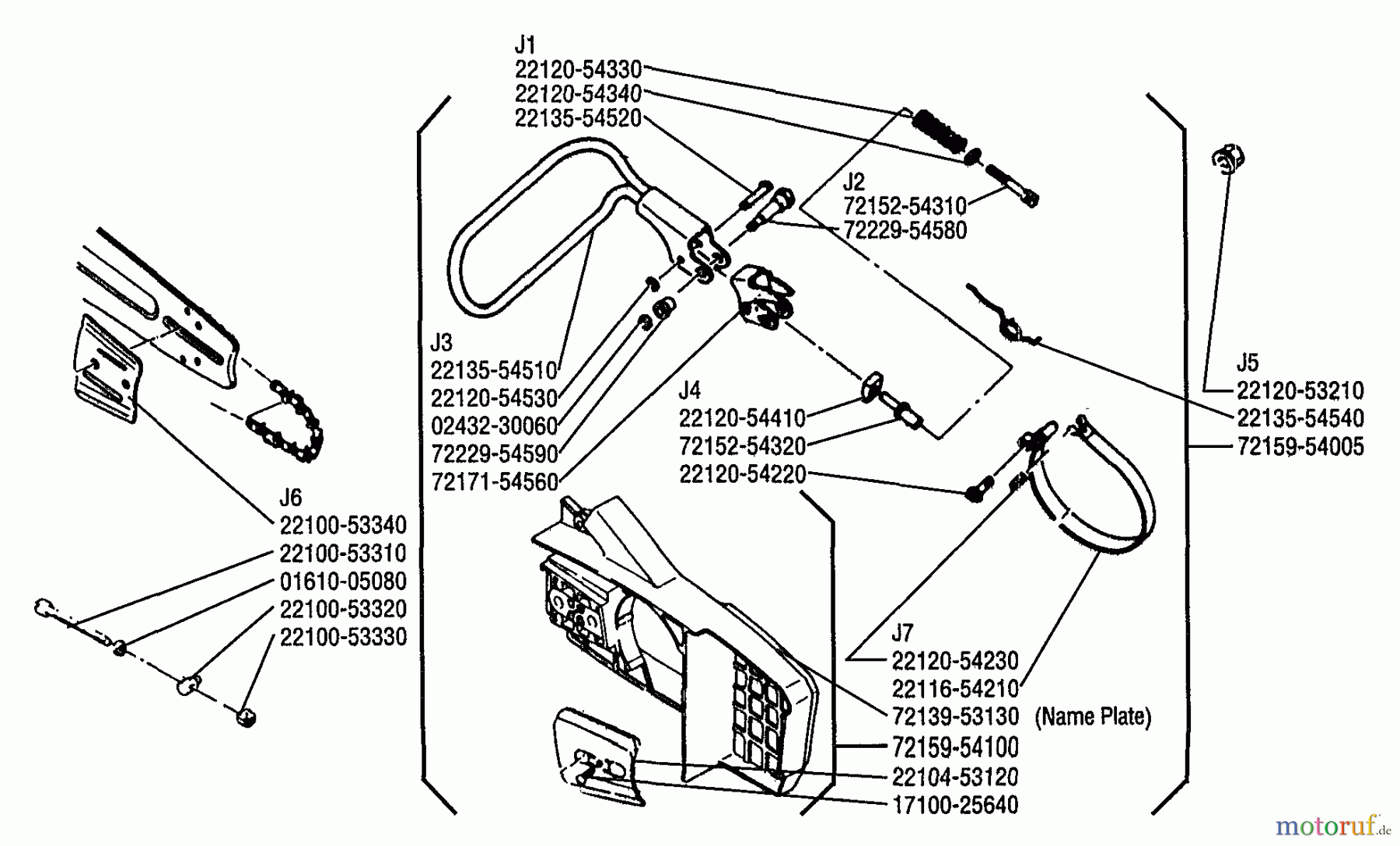  Shindaiwa Sägen, Motorsägen 416 - Shindaiwa Chainsaw Chain Housing Assembly