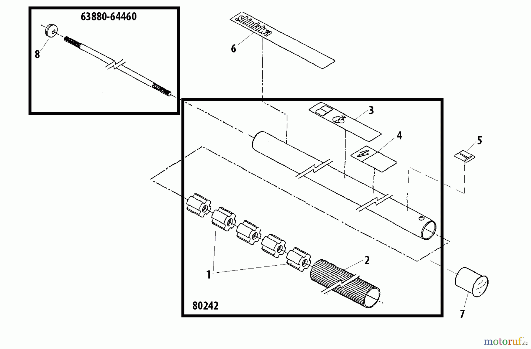  Shindaiwa Trimmer, Faden / Bürste 65002 - Shindaiwa Pole Saw / Pruner Attachment Outer Tube