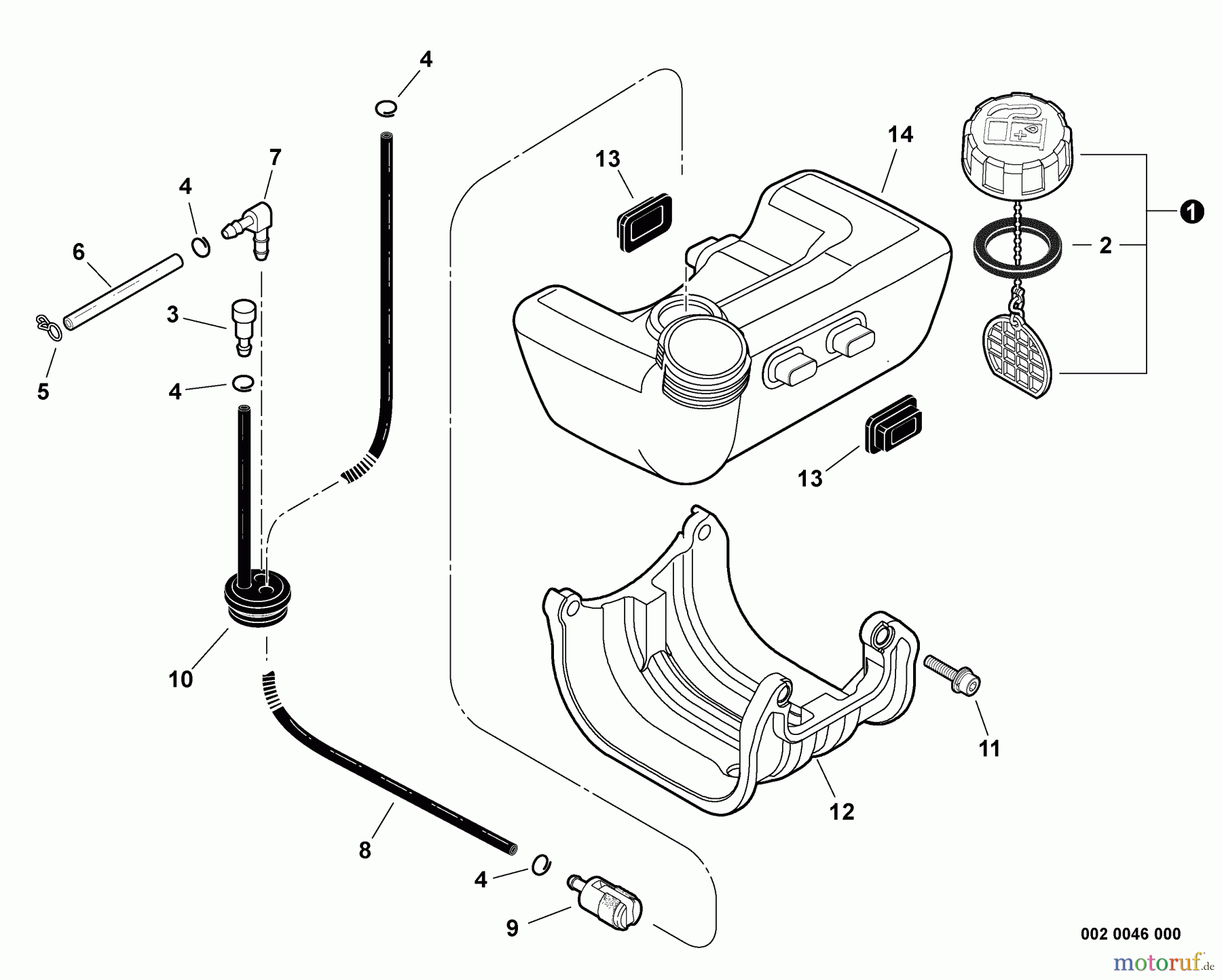  Shindaiwa Trimmer, Faden / Bürste C254 - Shindaiwa String Trimmer / Brush Cutter, S/N: T10512001001 - T1051299 Fuel System  S/N: T10512001001 - T10512002020