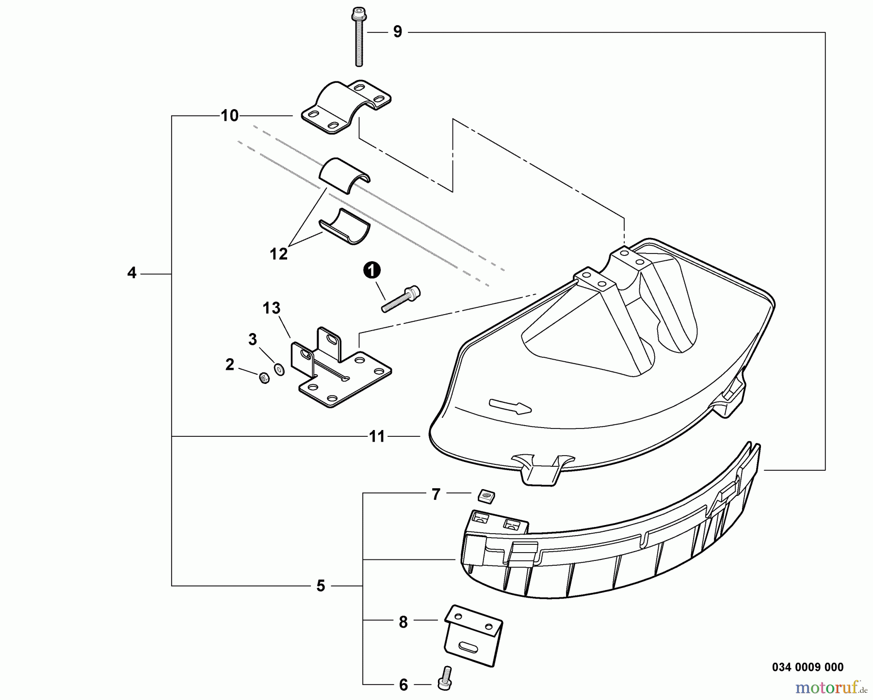  Shindaiwa Trimmer, Faden / Bürste C282 Debris Shield - Plastic