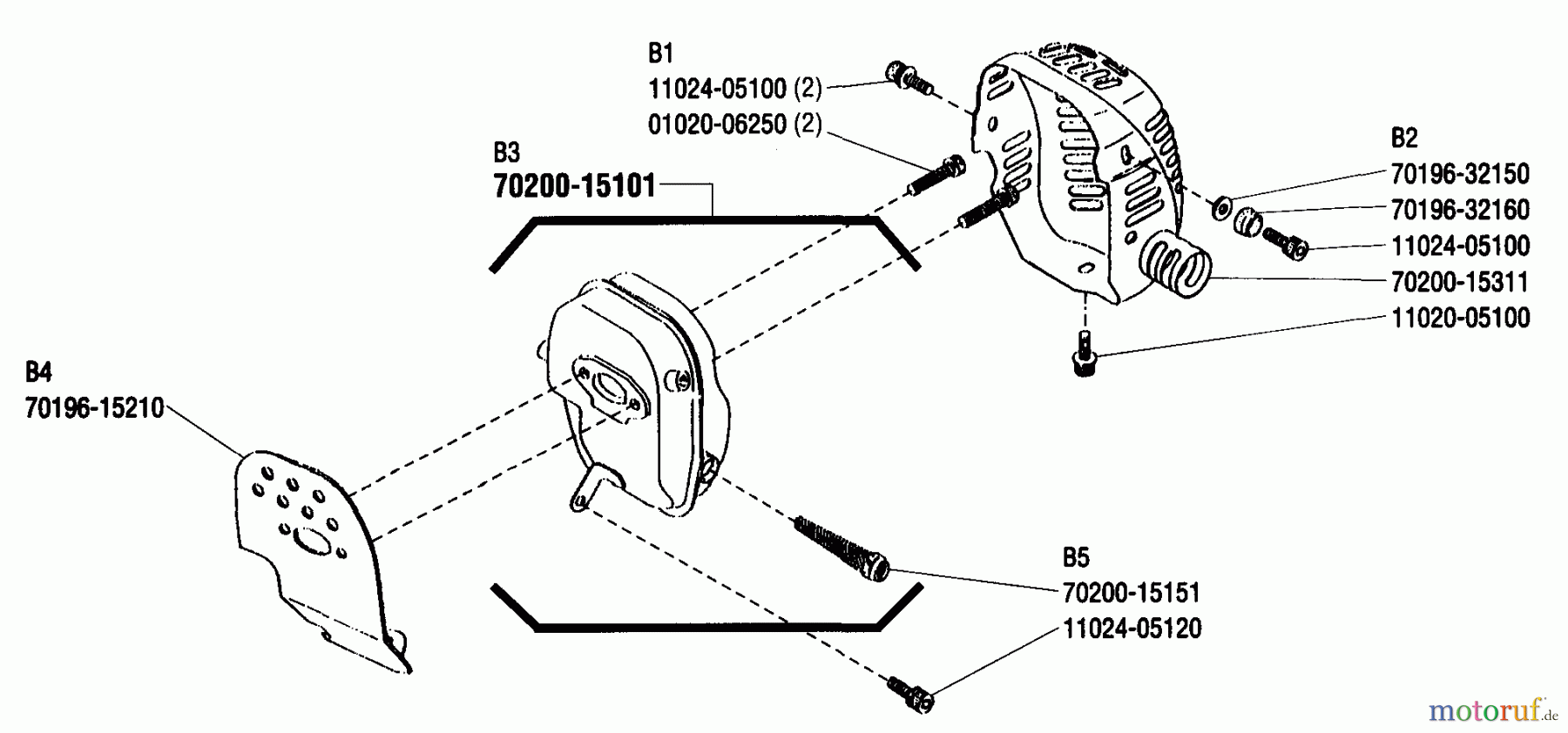  Shindaiwa Trimmer, Faden / Bürste T350 - Shindaiwa String Trimmer Muffler