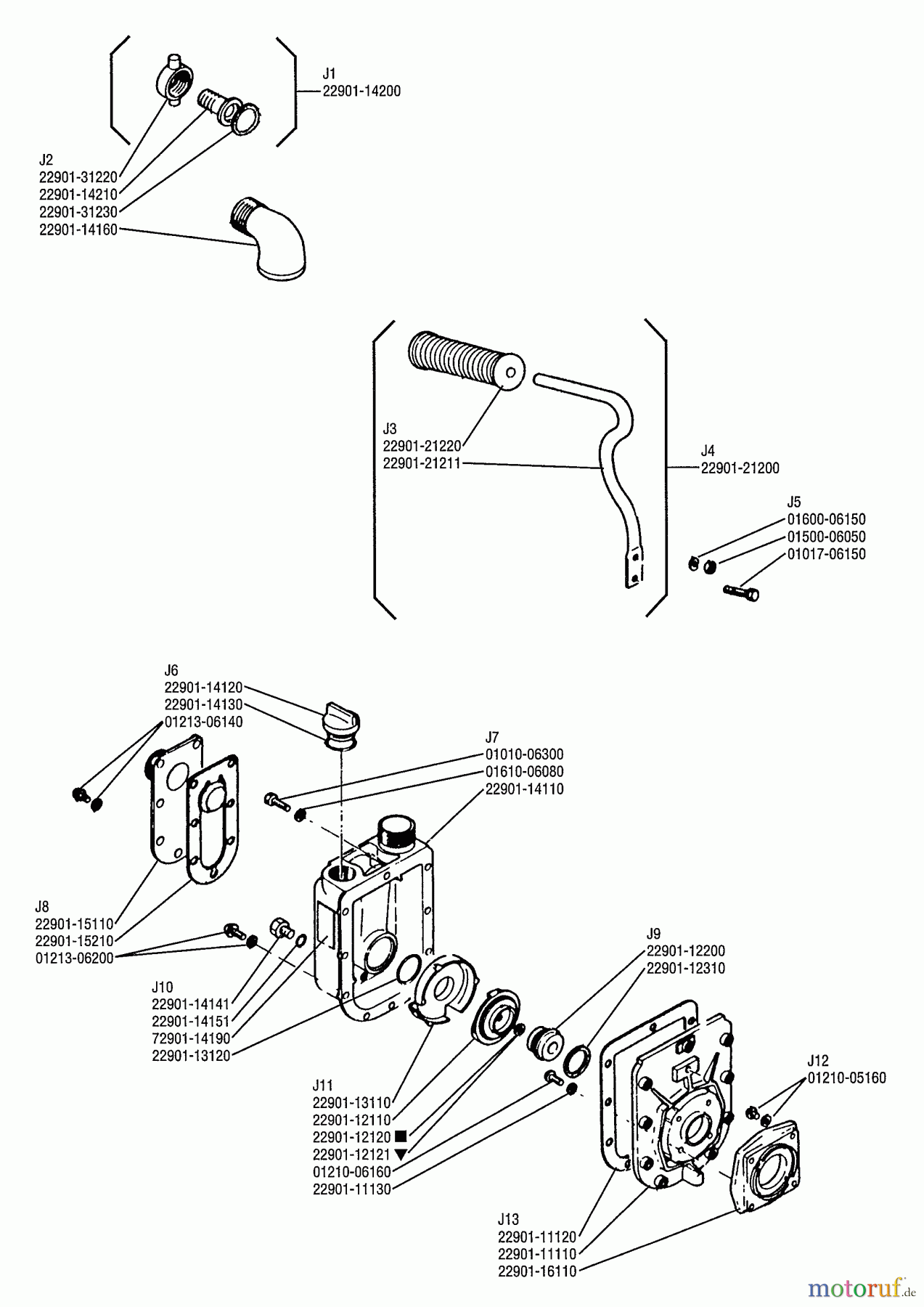  Shindaiwa Wasserpumpen GP25 - Shindaiwa Water Pump Pump Assembly