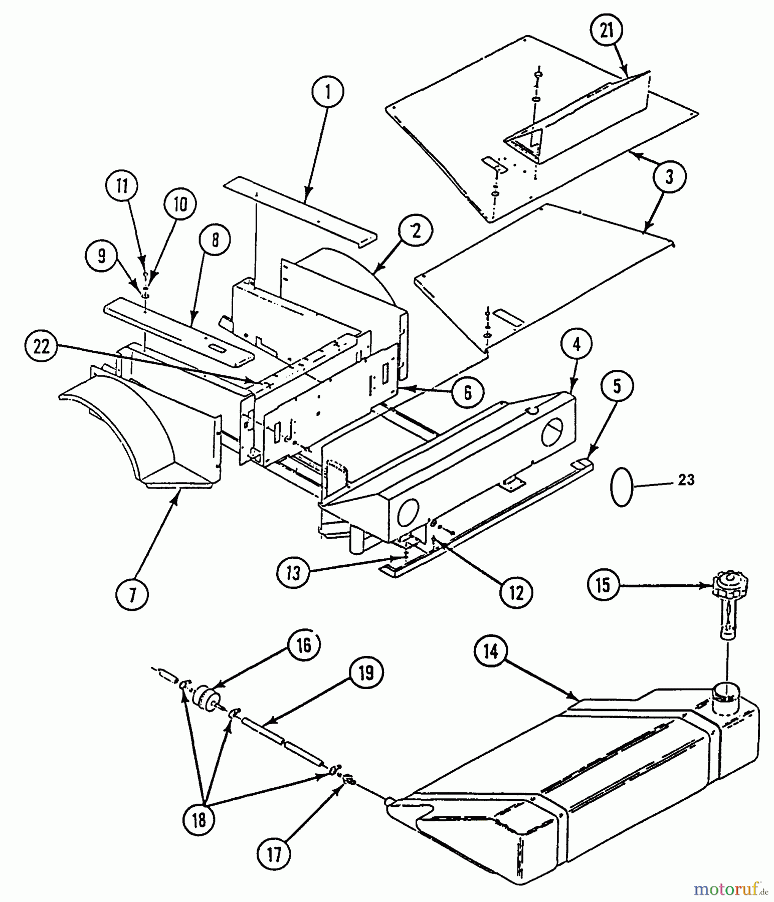  Snapper Nullwendekreismäher, Zero-Turn Z1401K (82120) - Snapper 14 HP Zero-Turn Mower, Chain Drive, ZTR Series 1 Body Cover Parts