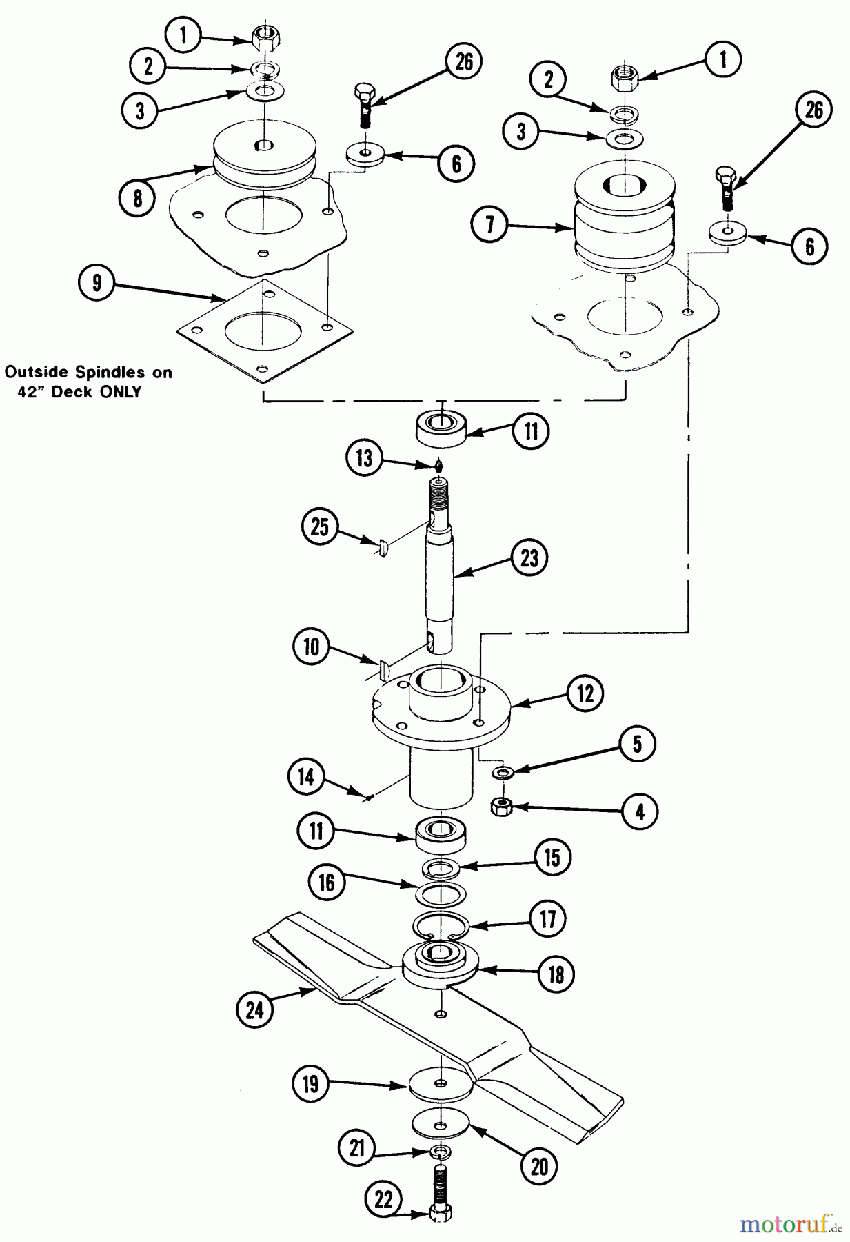  Snapper Nullwendekreismäher, Zero-Turn Z160T (82149) - Snapper 16 HP Zero-Turn Mower, Chain Drive, ZTR Series 0 Deck Spindle Assembly