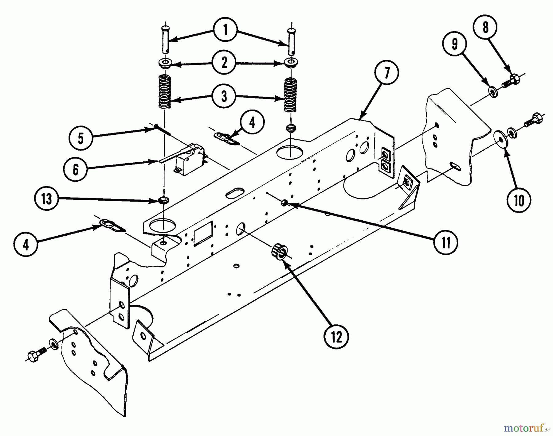  Snapper Nullwendekreismäher, Zero-Turn Z2001K (82140) - Snapper 20 HP Zero-Turn Mower, Chain Drive, ZTR Series 1 Seat Stop Bracket