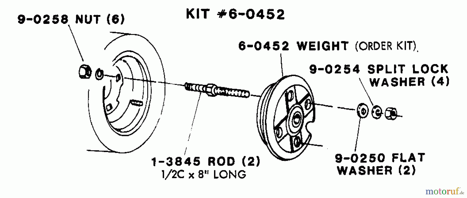  Snapper Rasen- und Gartentraktoren 1650 (80424) - Snapper 16 HP Garden Tractor, Hydro Drive, MF Series Rear Wheel Weights