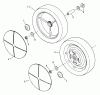 Snapper PD21357B - 21" Walk-Behind Mower, 3.5 HP, Steel Deck, Series 7 Listas de piezas de repuesto y dibujos Rear Wheels