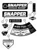 Snapper WP216512BV - 21" Walk-Behind Mower, 6.5 HP, Steel Deck, Series 12 Listas de piezas de repuesto y dibujos Decals (Part 1)