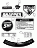 Snapper MR215015T - 21" Walk-Behind Mower, 5 HP, Steel Deck, M Series 15 Listas de piezas de repuesto y dibujos Decals (Part 1)