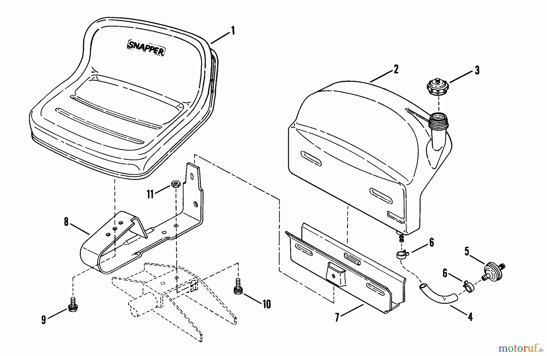  Snapper Zubehör. Rasenmäher 7060947 - Snapper Bag N-Wagon, 30 Bushel 41115SC 41