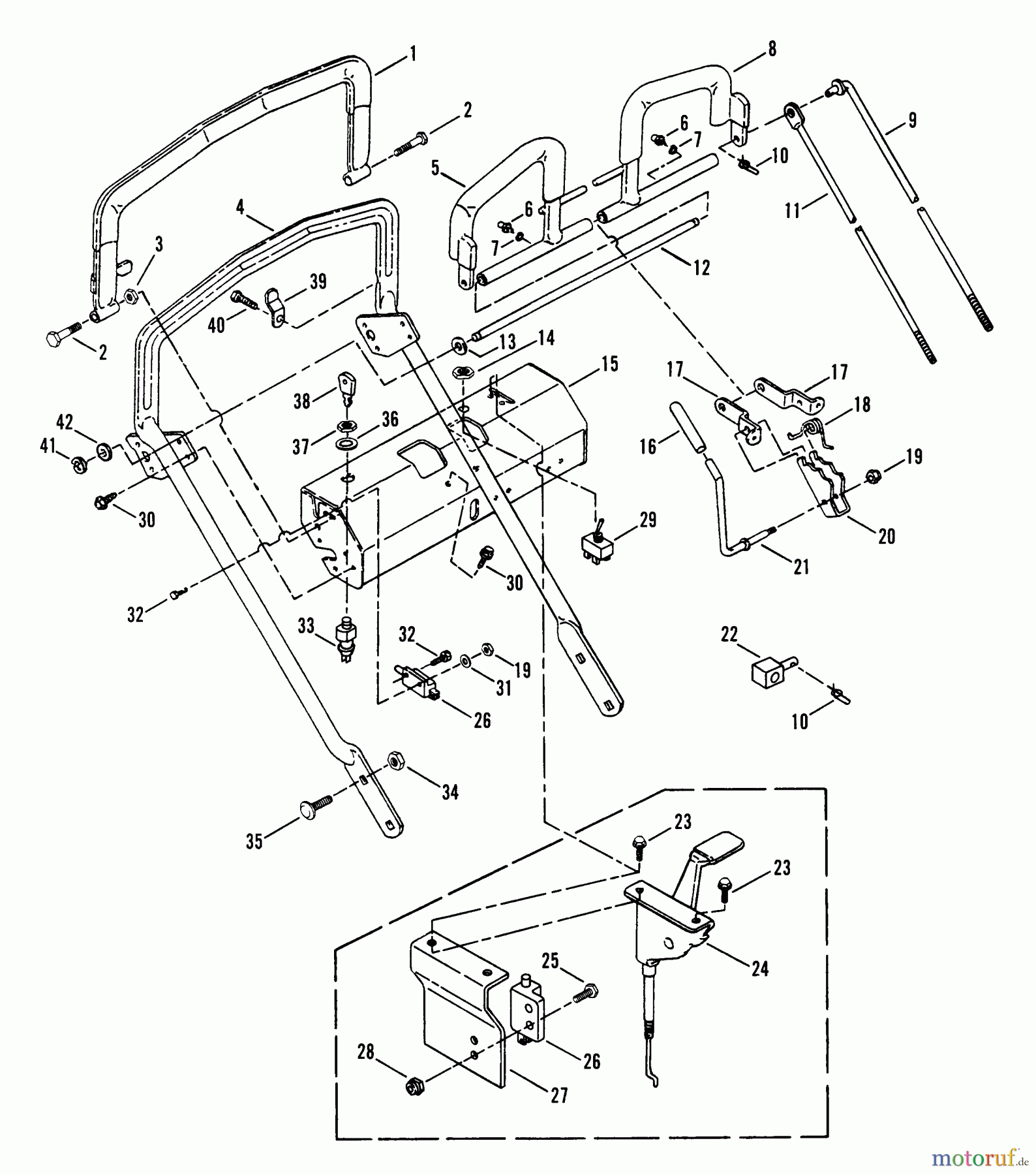  Snapper Rasenmäher für Großflächen PP71404KWV - Snapper Wide-Area Walk-Behind Mower, 14 HP, Gear Drive, Pistol Grip, Series 4 Loop Handle & Control Assemblies