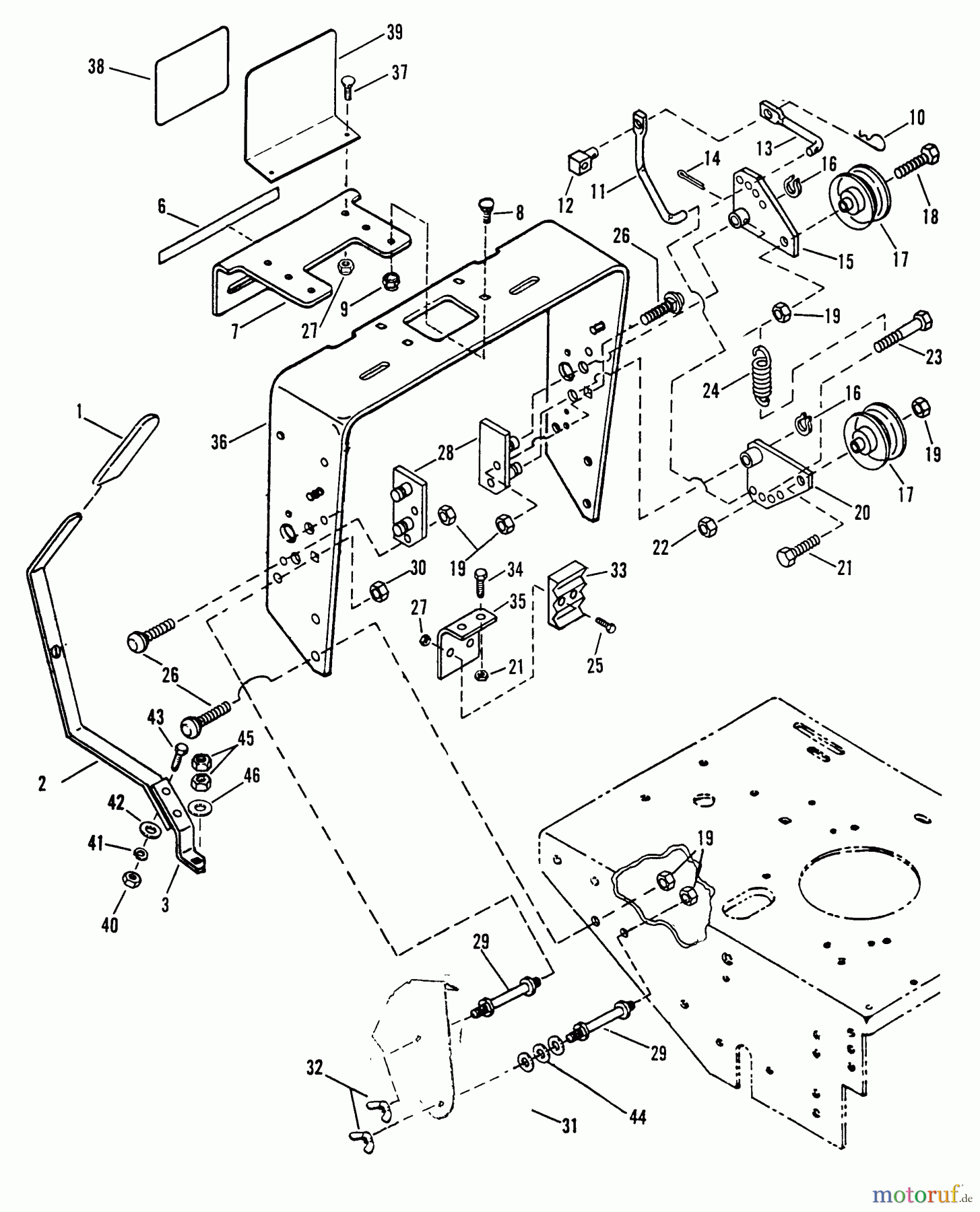  Snapper Rasenmäher für Großflächen SPL140KW - Snapper Wide-Area Walk-Behind Mower, 14 HP, Gear Drive, Loop Handle, Series 0 Tank Bracket Assembly