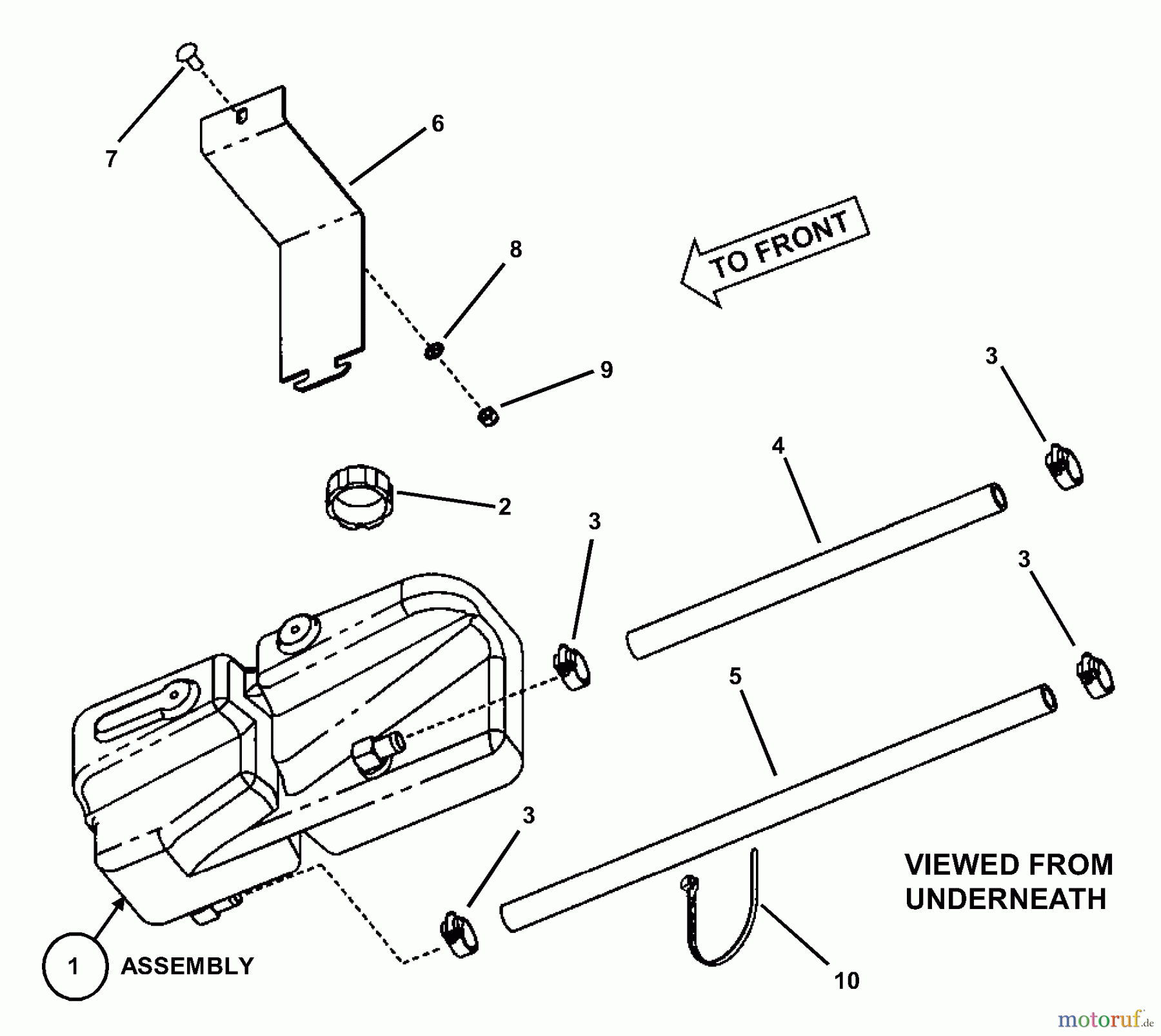  Snapper Nullwendekreismäher, Zero-Turn ZM2501KH (84413) - Snapper 25 HP Zero-Turn Mower, Kohler, Mid Mount, Z-Rider Series 1 Hydro Reservoir Assembly (Left Hand)