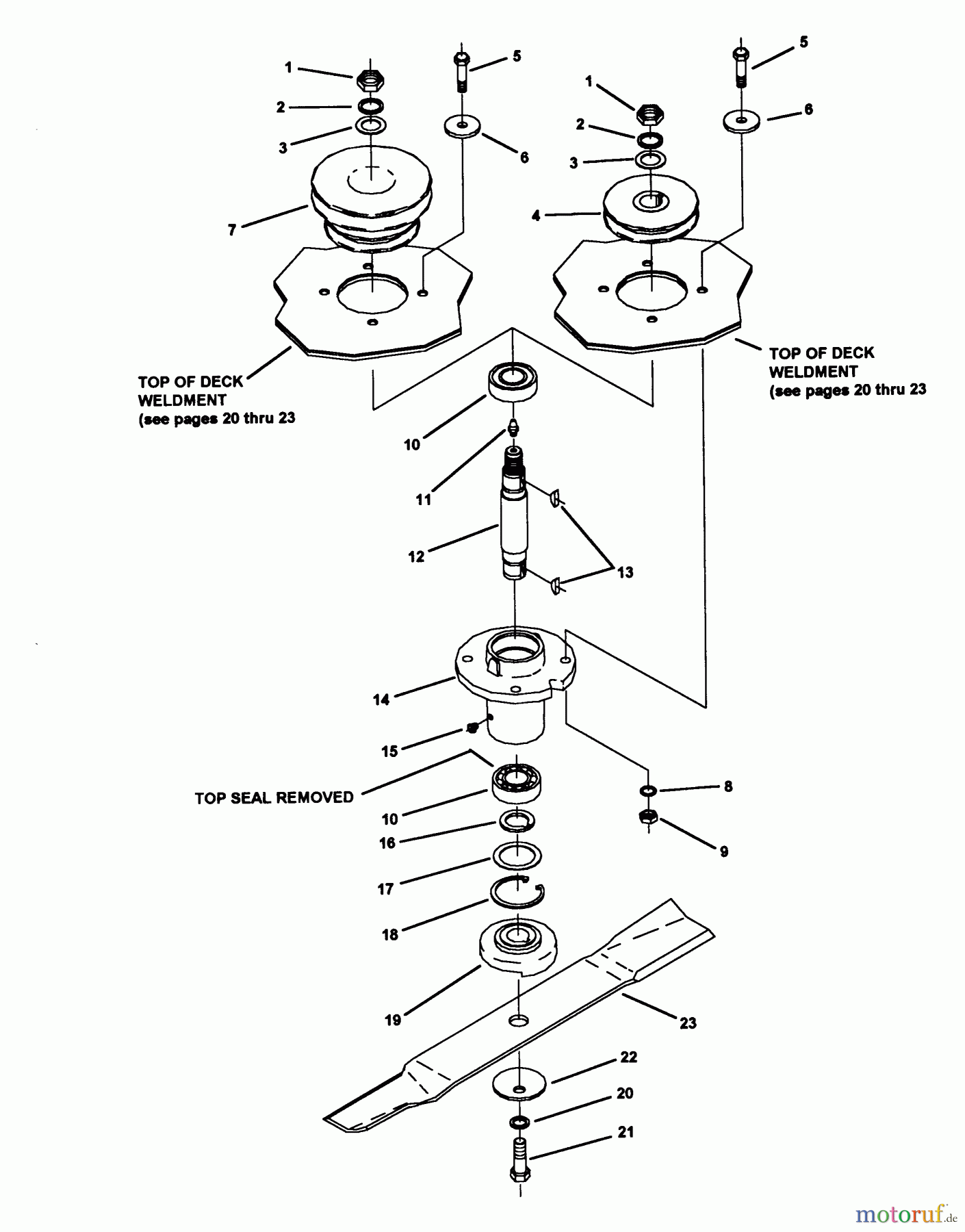  Snapper Nullwendekreismäher, Zero-Turn Z1805KV (80919) - Snapper 18 HP Zero-Turn Mower, Hydro Drive, ZTR Series 5 Deck Spindle Assembly