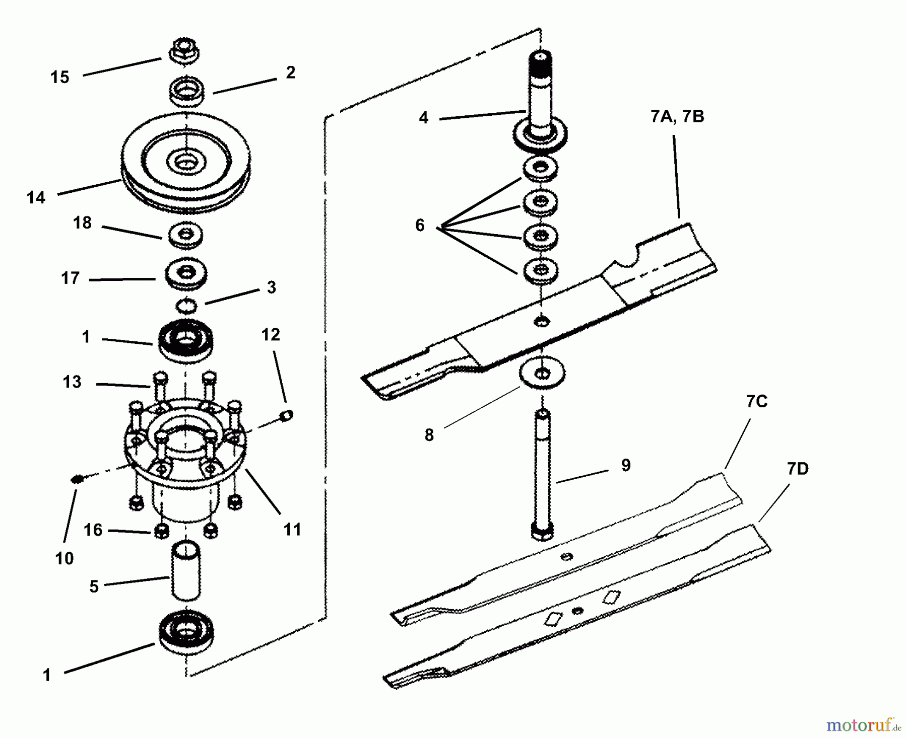  Snapper Nullwendekreismäher, Zero-Turn ZF2200K (82371) - Snapper 22 HP Zero-Turn Mower, Out Front, Z-Rider Series 0 Cutter Housing Assembly