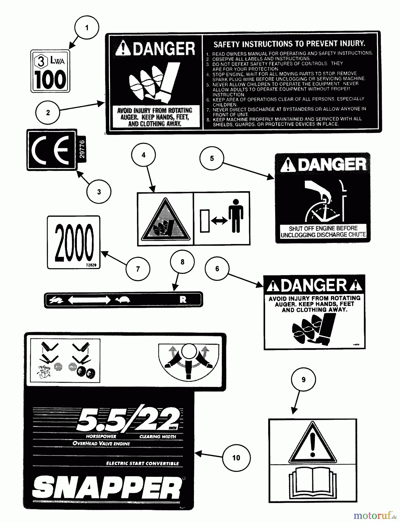  Snapper Schneefräsen I6223 - Snapper 22