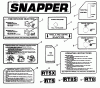 Snapper R5002R (85027) - Rear Tine Tiller, 5 HP Wisconsin Robin, Series 2 Listas de piezas de repuesto y dibujos Decals