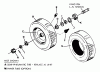 Snapper 3081S - 30" Rear-Engine Rider, 8 HP, Series 1 Listas de piezas de repuesto y dibujos Wheels - Front