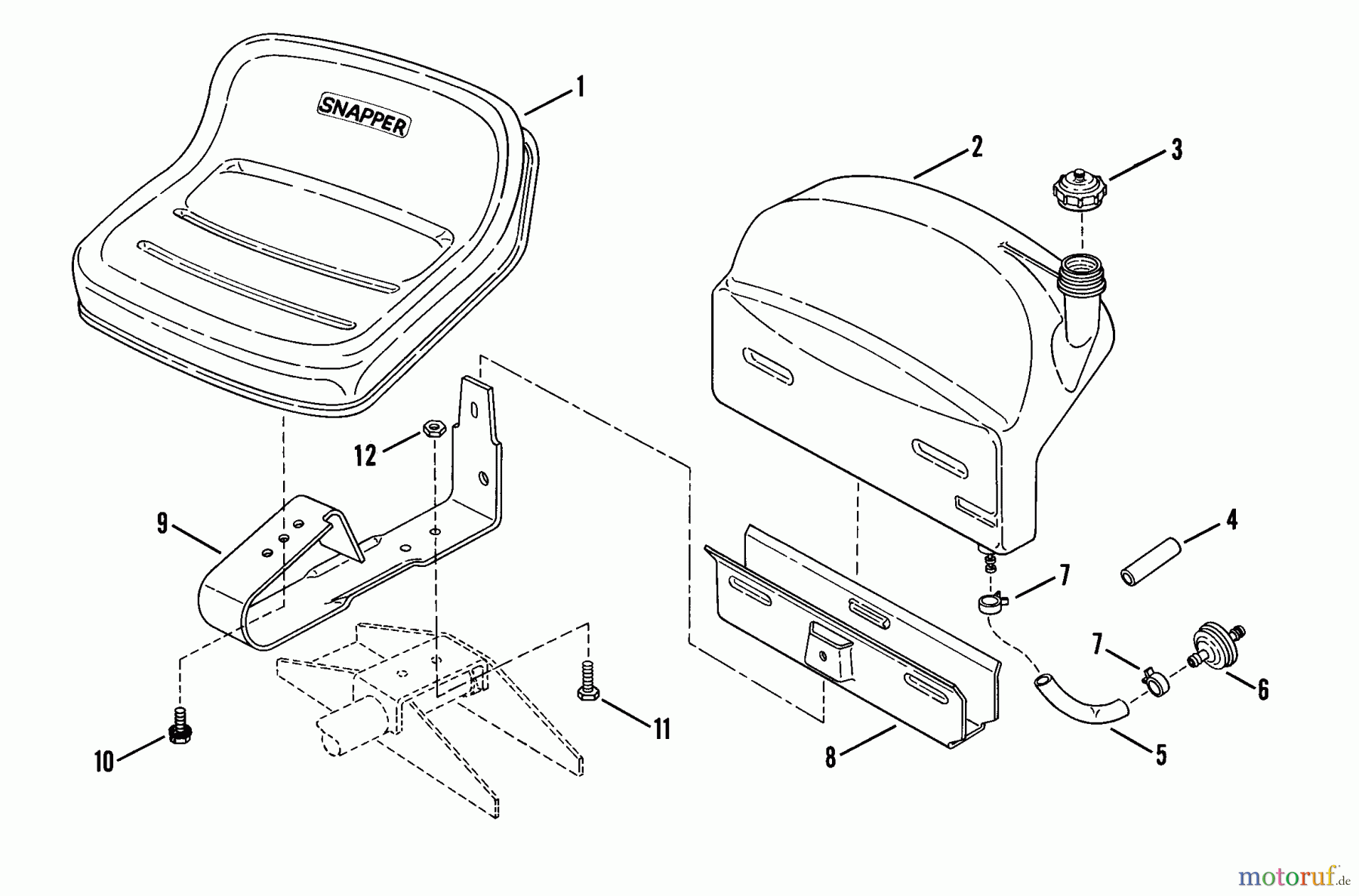  Snapper Zubehör. Rasenmäher 7060947 - Snapper Bag N-Wagon, 30 Bushel 25064S 25