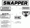 Snapper 28086S - 28" Rear-Engine Rider, 8 HP, Series 6 Listas de piezas de repuesto y dibujos Decals