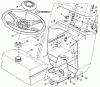 Snapper BH120G38AB (80479) - 38" Lawn Tractor, 12 HP, Gear Drive, Series A Listas de piezas de repuesto y dibujos Steering Wheel, Console, Fuel Tank