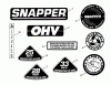 Snapper 7060947 - Bag N-Wagon, 30 Bushel E331315BVE 33" 13 HP Rear Engine Rider (Euro) Series 15 Listas de piezas de repuesto y dibujos Decals (Part II)