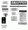 Snapper 28128BE - 28" Rear-Engine Rider, 12 HP, Series 8 Listas de piezas de repuesto y dibujos Decals