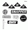 Snapper 301214BE - 30" Rear-Engine Rider, Series 14 Listas de piezas de repuesto y dibujos Decals (Part 1)