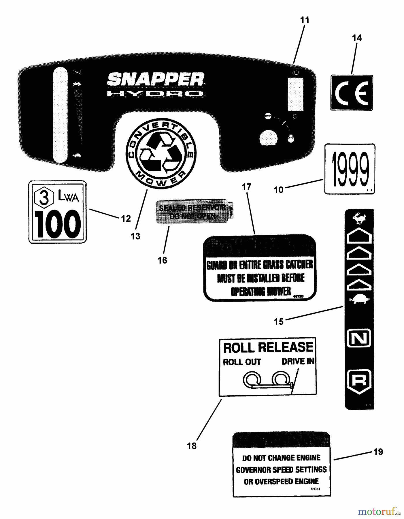  Snapper Zubehör. Rasenmäher 7060947 - Snapper Bag N-Wagon, 30 Bushel LT145H33FBV (84355) 33