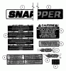 Snapper 7060947 - Bag N-Wagon, 30 Bushel M280817B 28" 8 HP Rear Engine Rider "M" Series 17 (82519) Listas de piezas de repuesto y dibujos Decals (Part 1)