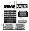 Snapper 7060947 - Bag N-Wagon, 30 Bushel M250821BE (84579) 25" 8 HP Rear Engine Rider "M" Series 21 Listas de piezas de repuesto y dibujos Decals (Part 1)