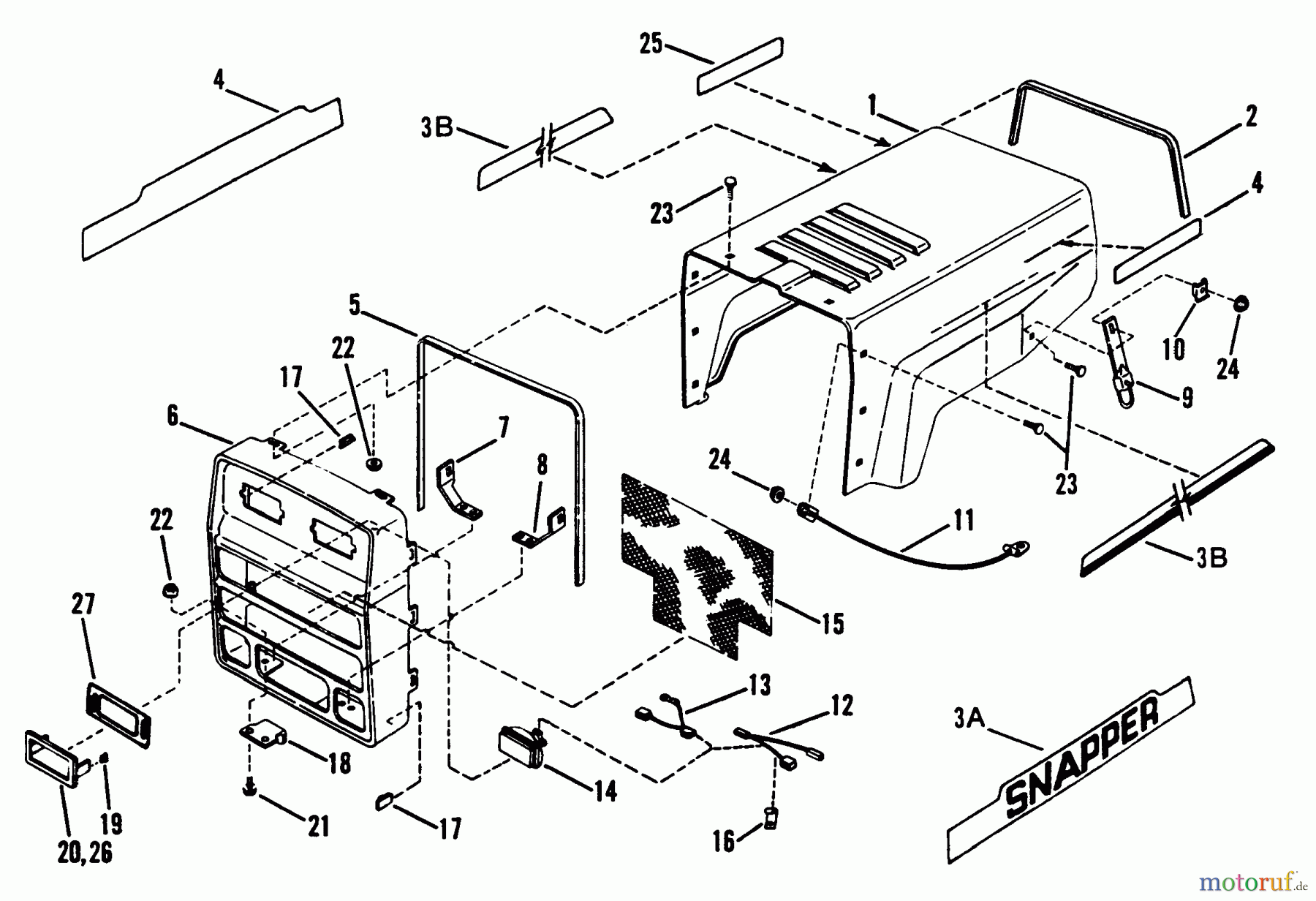  Snapper Zubehör. Rasenmäher 7060947 - Snapper Bag N-Wagon, 30 Bushel HT18480 (82829) 48