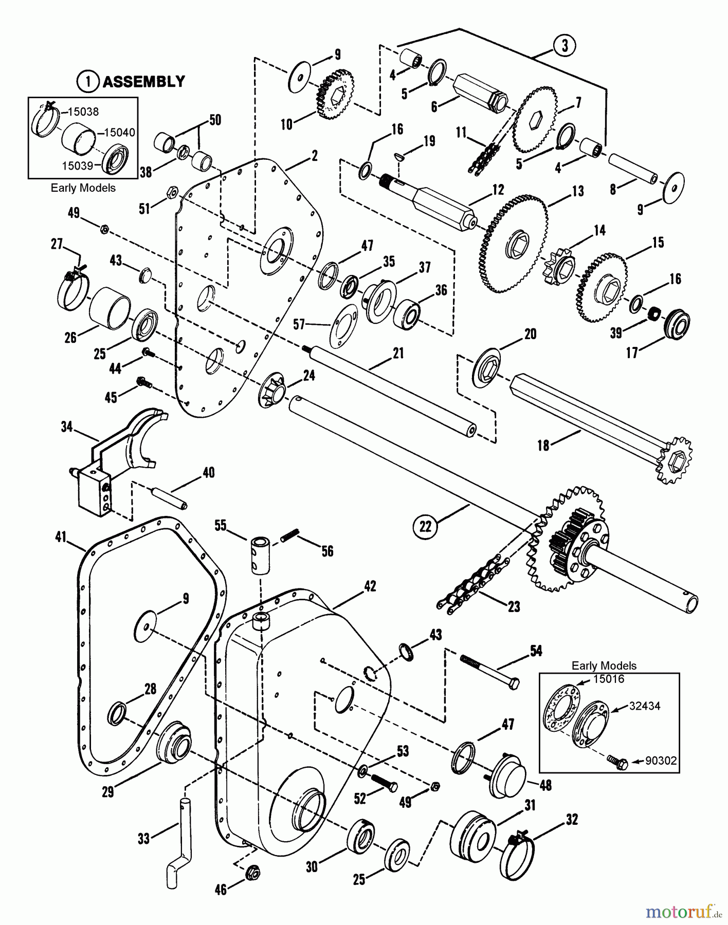  Snapper Rasen- und Gartentraktoren LT12502 - Snapper 12.5 HP Lawn Tractor, Disc Drive, Series 2 Transmission Assembly Parts