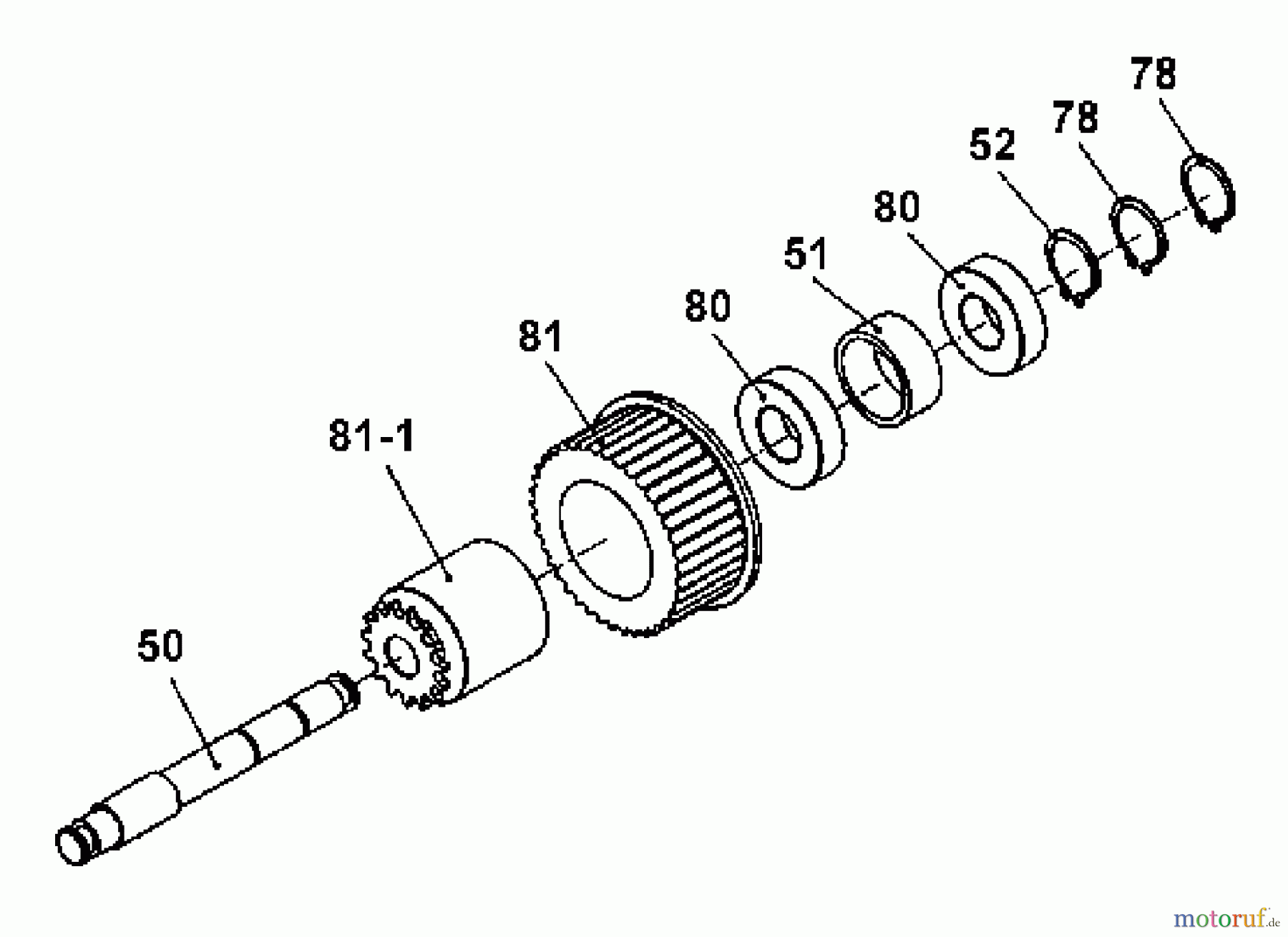  Tanaka Sonstiges Moby - Tanaka X 25cc PowerBoard Shaft & Sprocket