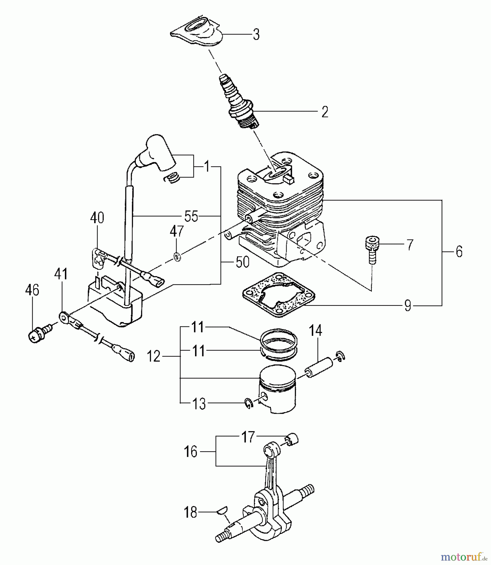  Tanaka Sonstiges Moby - Tanaka X 26cc PowerBoard Cylinder, Piston, Crankshaft