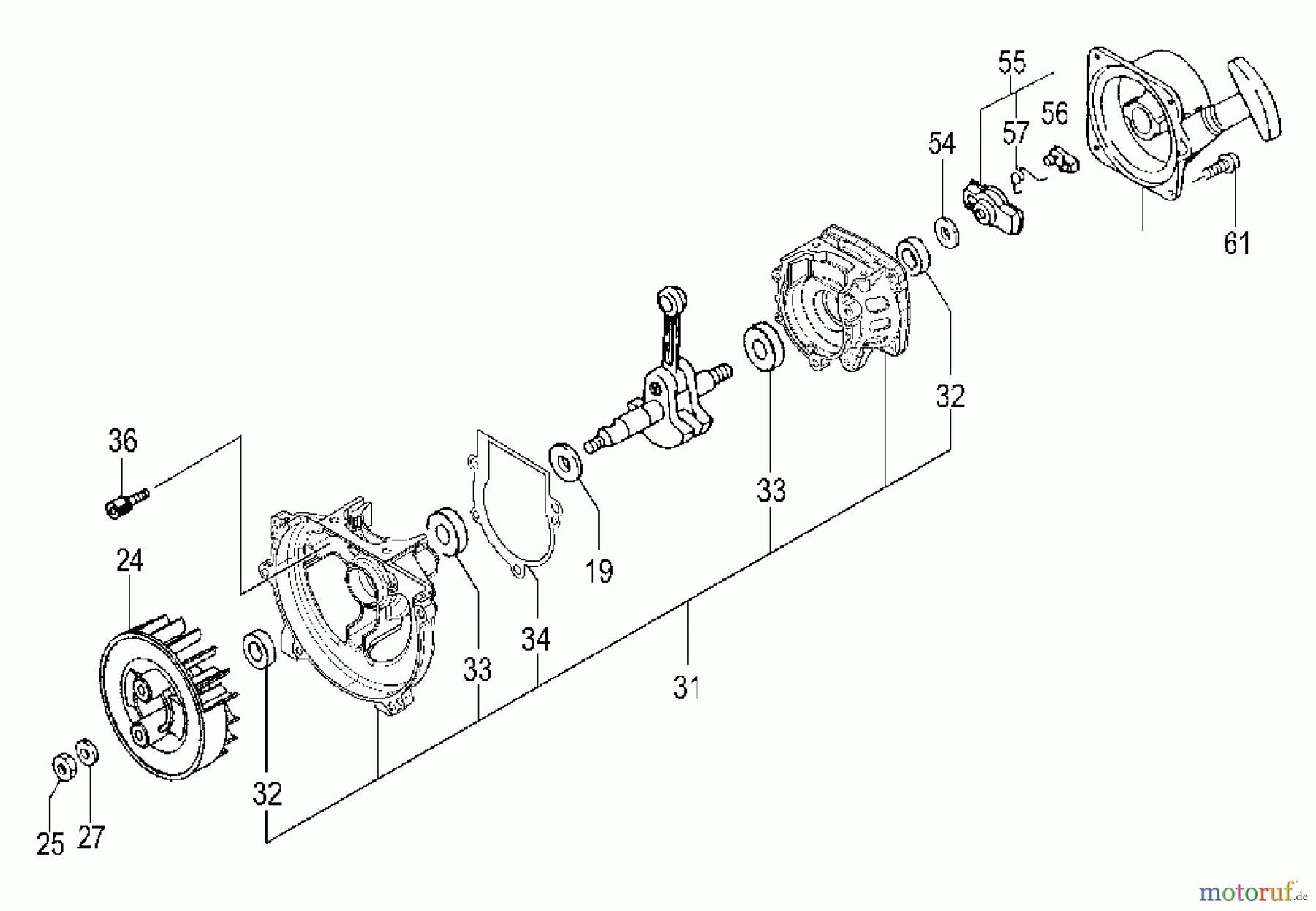  Tanaka Sonstiges PB-SE833 - Tanaka Moby 33cc PowerBoard Crankcase, Flywheel, Ignition