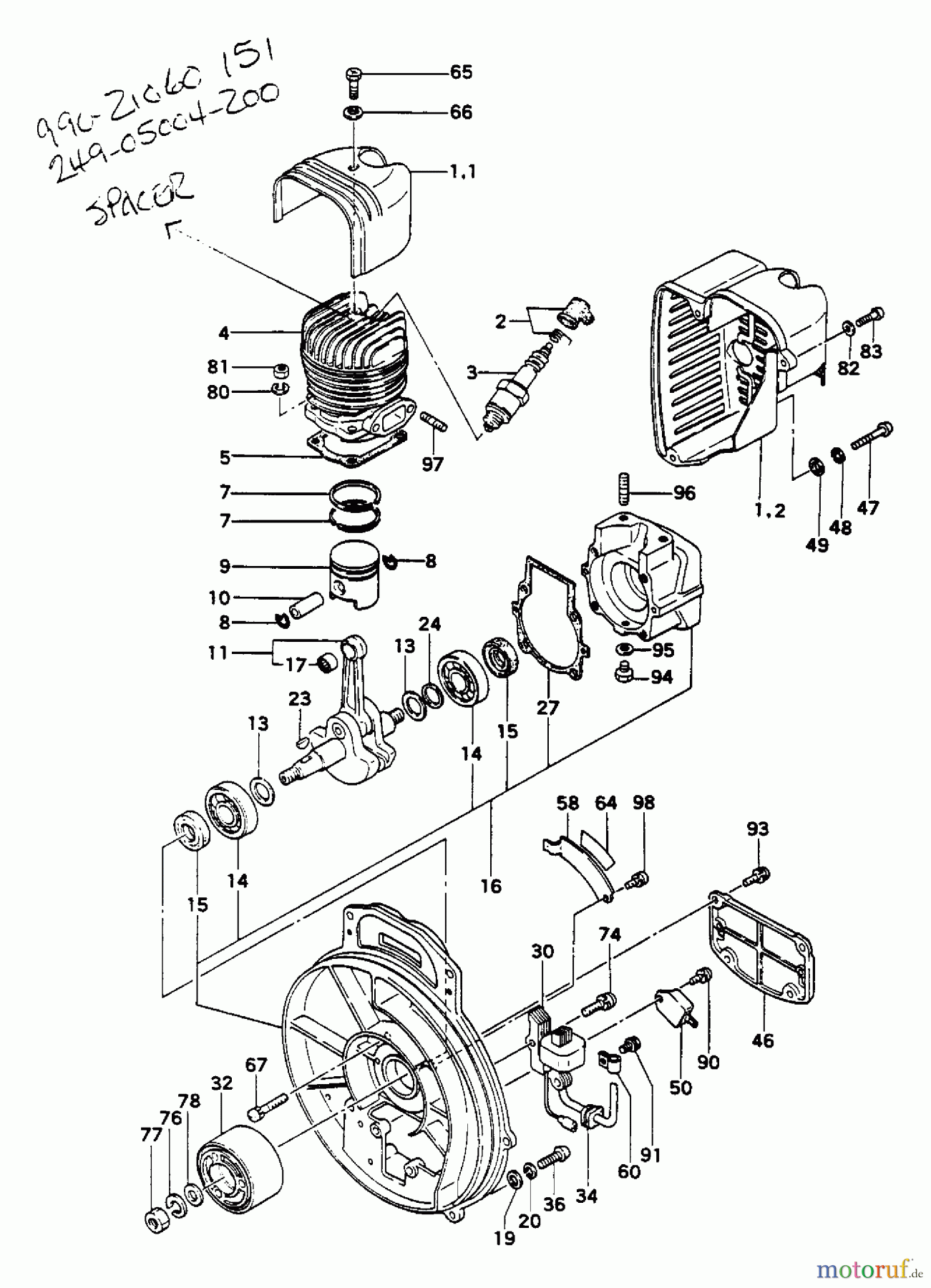  Tanaka Blasgeräte, Sauger, Häcksler, Mulchgeräte TBL-450 - Tanaka Backpack Blower Engine