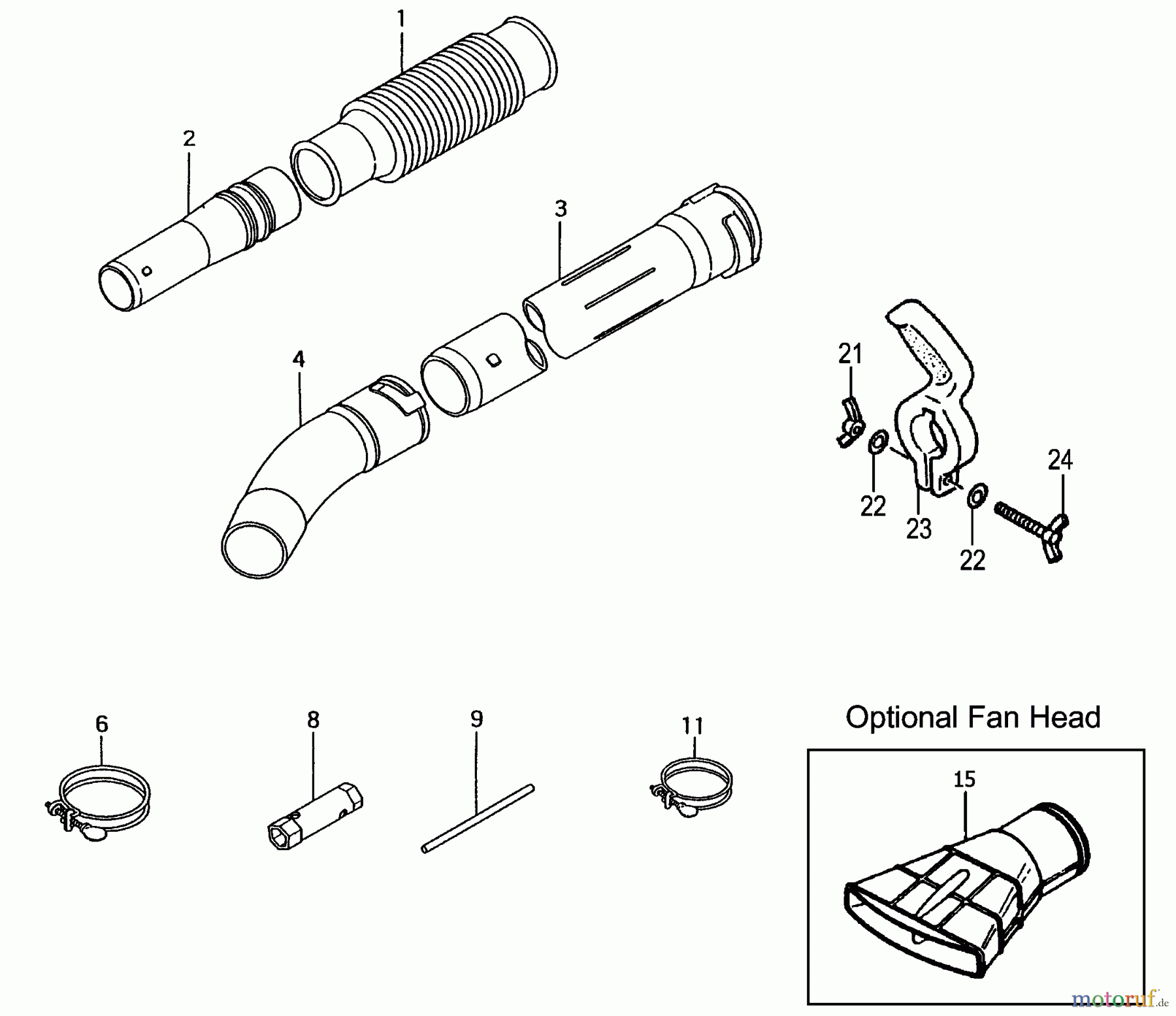  Tanaka Blasgeräte, Sauger, Häcksler, Mulchgeräte TBL-4610 - Tanaka Backpack Blower Blower Pipes