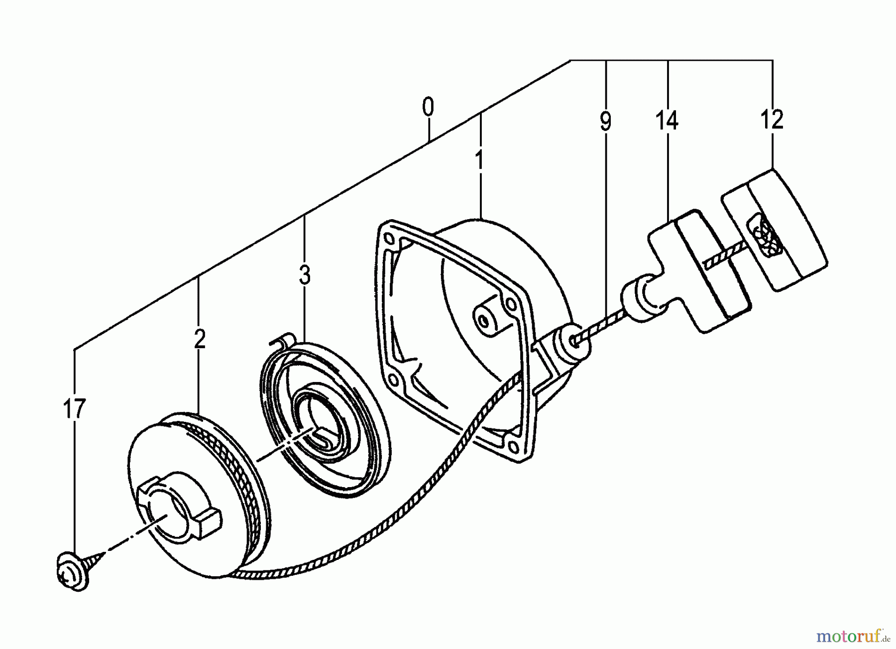  Tanaka Blasgeräte, Sauger, Häcksler, Mulchgeräte TBL-4610 - Tanaka Backpack Blower Recoil Starter