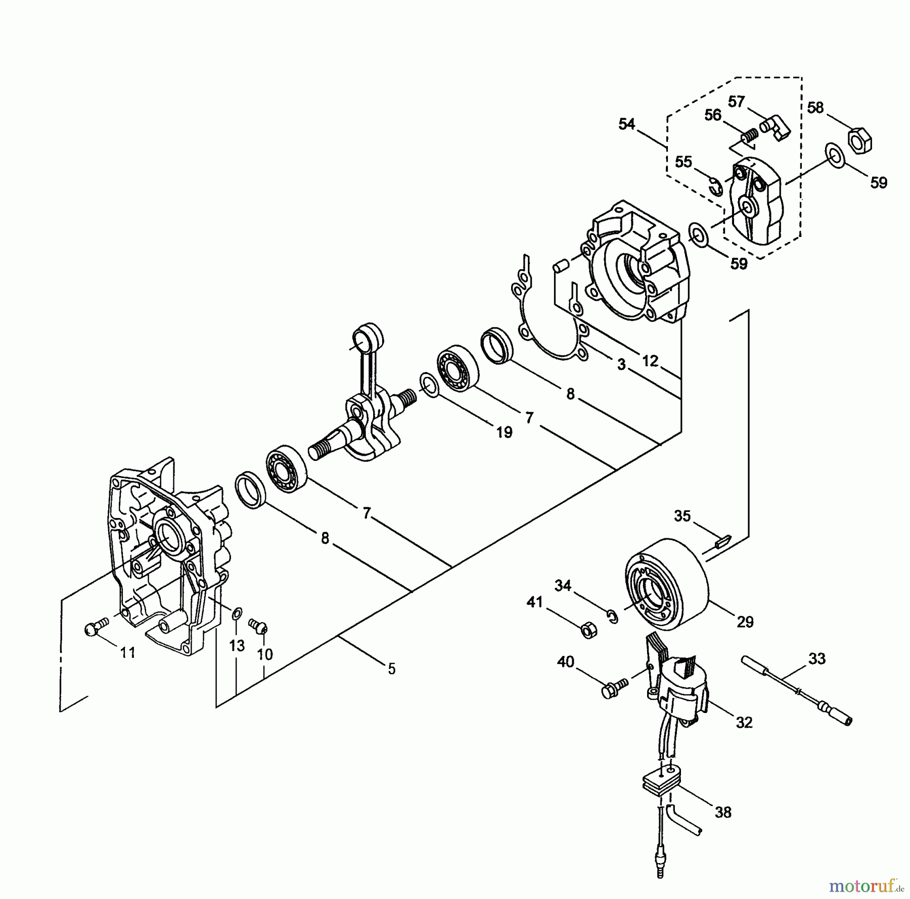  Tanaka Blasgeräte, Sauger, Häcksler, Mulchgeräte TBL-7600R - Tanaka Backpack Blower Crankcase, Flywheel, Ignition