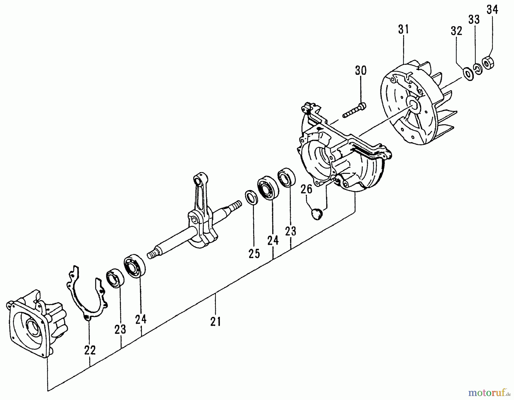  Tanaka Wasser Pumpen TCP-210 - Tanaka Centrifugal Pump Crankcase & Flywheel