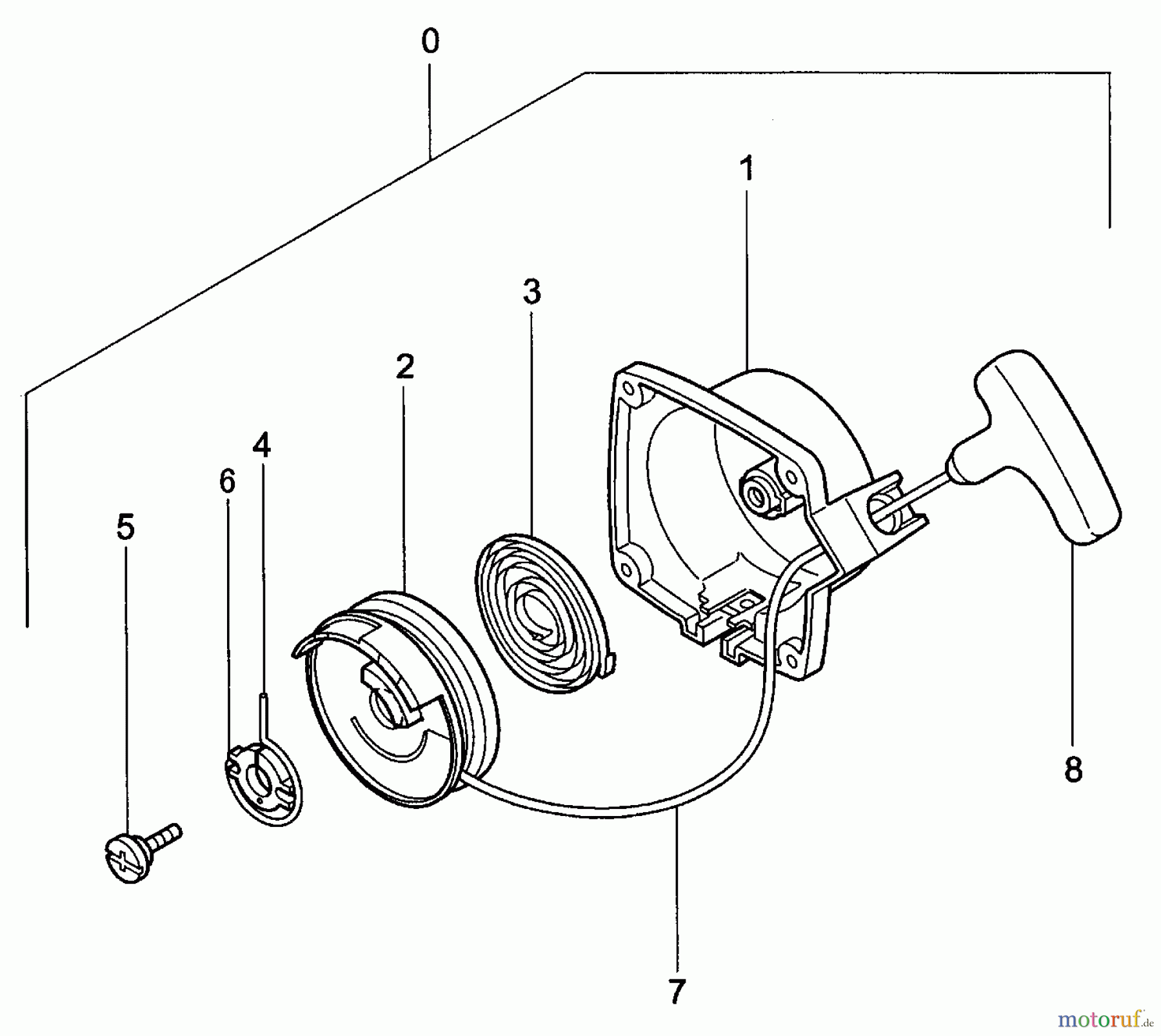  Tanaka Motoren PF-2500 - Tanaka Utility / Scooter Engine Recoil Starter